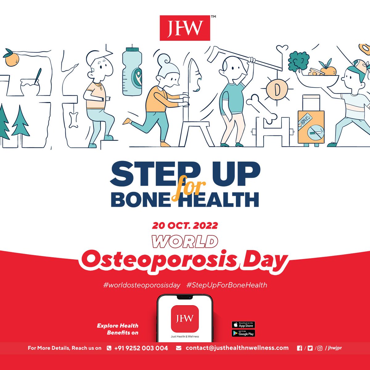 #Eat well and keep those #bones moving!

A #BoneHealthy #lifestyle is the first step towards #osteoporosis prevention and a mobile, independent future.

#worldosteoporosisday #StepUpForBoneHealth 

@worldosteoporosisday