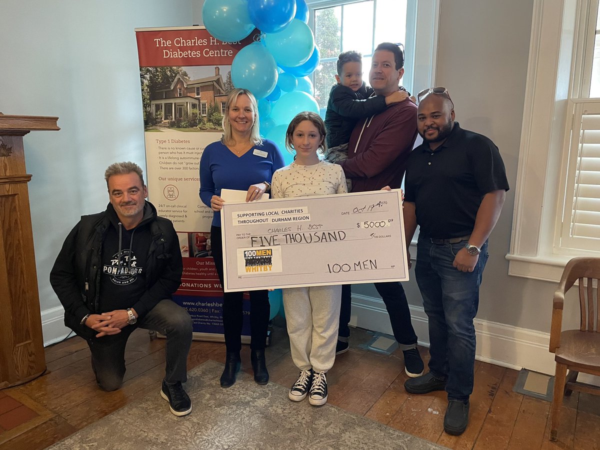 Three and a half of our members dropped off the final donation from Septembers meeting at the Charles H Best Diabetes Foundation today! $5000 to help the Building on the Best Campaign!