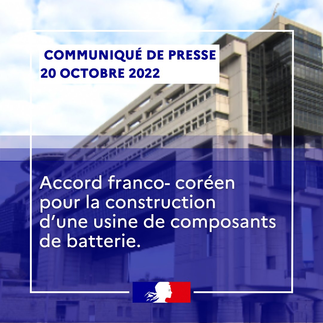 Ministère de l'Économie et des Finances (@economie_gouv) on Twitter photo 🔴 Wscope et Alteo ont signé en présence de <a href="/RolandLescure/">Roland Lescure</a> un accord pour la construction en commun du plus grand site de production de séparateurs de batteries pour véhicules électriques en Europe.
Plus d'infos 👉bit.ly/3eGysjP 🔴 Wscope et Alteo ont signé en présence de <a href="/RolandLescure/">Roland Lescure</a> un accord pour la construction en commun du plus grand site de production de séparateurs de batteries pour véhicules électriques en Europe.
Plus d'infos 👉bit.ly/3eGysjP