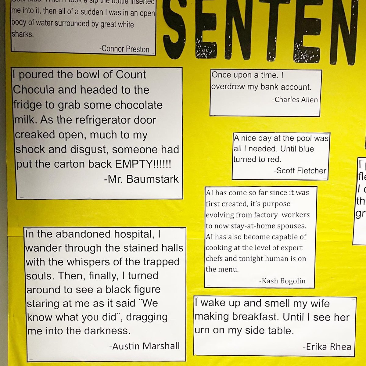 EHS_Lib's tweet photo. Stop by the library to participate in the two sentence horror stories contest!!!
.
.
.
#eurekahighschool #eurekawildcats #bookstagrampl #bookstagramer #ehslibrary #ehsreads #halloween #horror #horrorstories https://t.co/StnaSCMV3f