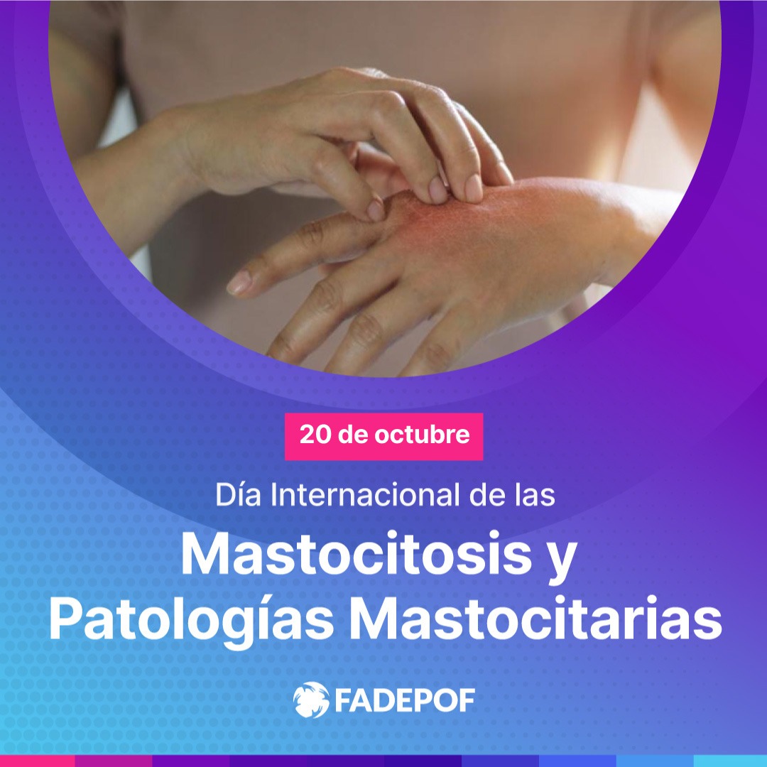 Las Mastocitosis son un grupo de patologías poco frecuentes causadas por un aumento del número de mastocitos en diversas zonas del cuerpo. 

📌 Ante cualquier duda, consulta a tu médico.
#DíaInternacionaldelamastocistosis 
.
.
.
#mastocitosis