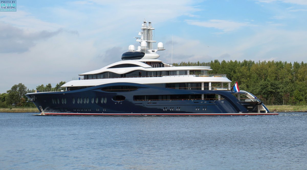 Dutchyachting's tweet photo. Feadship’s 118m/ 387’2” Project 1010 on its way to IJmuiden for a first day of sea trials two weeks ago. For the video, please visit: https://t.co/EoJFxX89Sk. Photos by The Nautical Lady.
#Feadship #Project1010 #Superyacht #Megayacht #Gigayacht https://t.co/4OX7cMP9JC