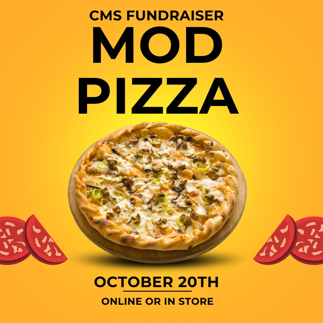 CMS_PTSA's tweet photo. TODAY!! Online code MODF8448 or show this graphic in the restaurant https://t.co/yYK9DiOGSO