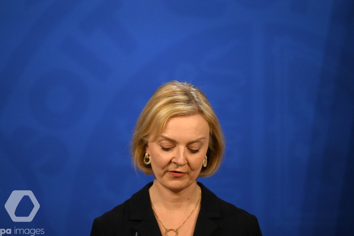 PA's tweet image. #Breaking Liz Truss has announced she will resign as Prime Minister