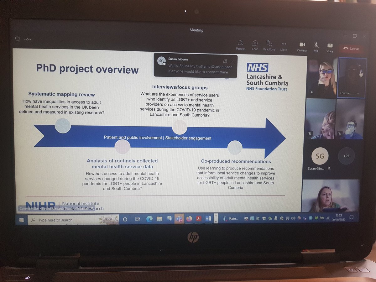 UnlockingBirth's tweet photo. Next up Hayley Lowther looking at #LGBTQIA access to mental health support in the North West during the pandemic . Good to hear how using #HIAT @arc_nwc #PhD seldom heard #ForEquity https://t.co/haIGaFicik