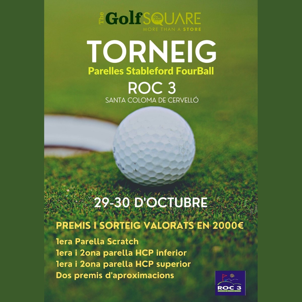 Roc3_PitchPutt's tweet photo. Inscripcions obertes al Torneig Golf Square a @Roc3_PitchPutt el 29 i 30 d'octubre. No et quedis sense la teva plaça!! 936562590 https://t.co/Z42nurSmfs