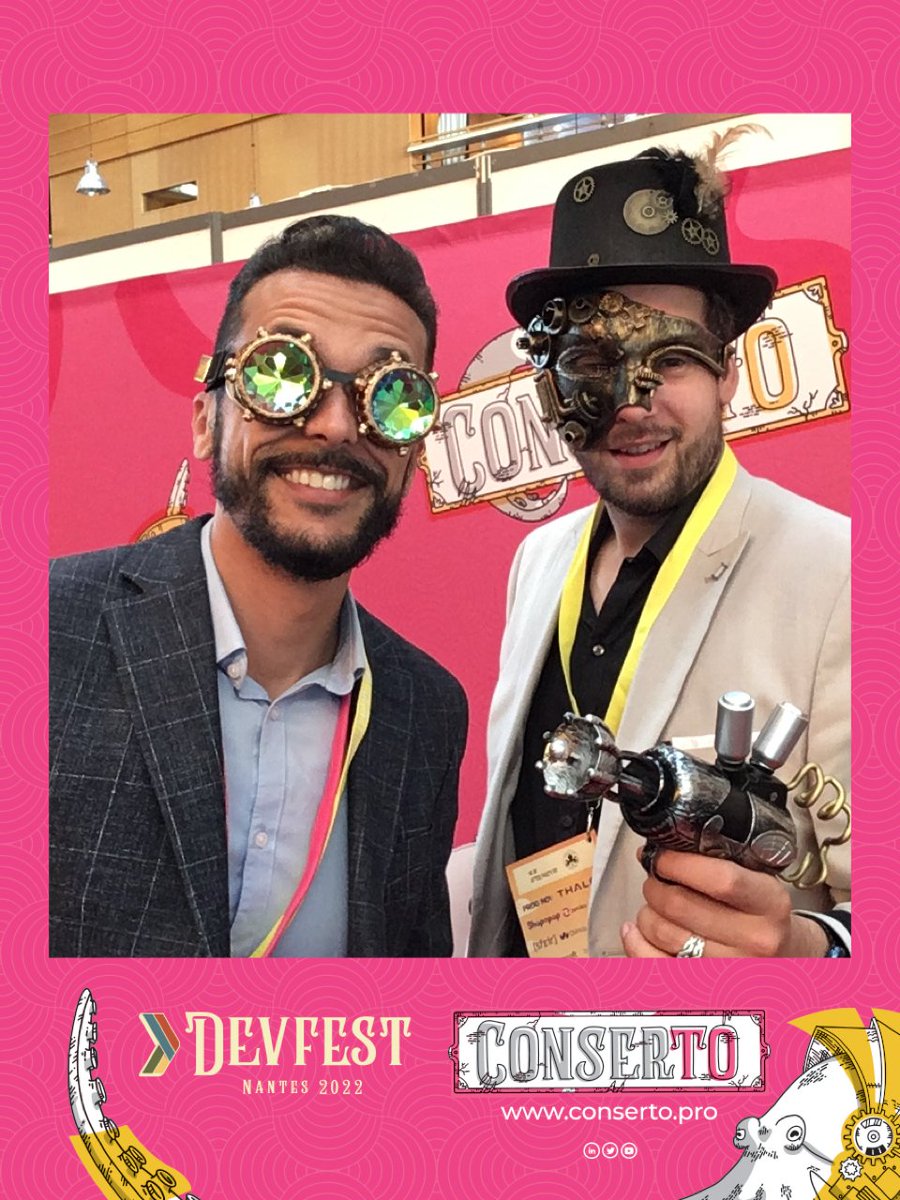 Repartez avec un souvenir au stand <a href="/_Conserto/">Conserto 💫</a> 😌 Accessoires fournis 🤩
#DevFestNantes #DevFest