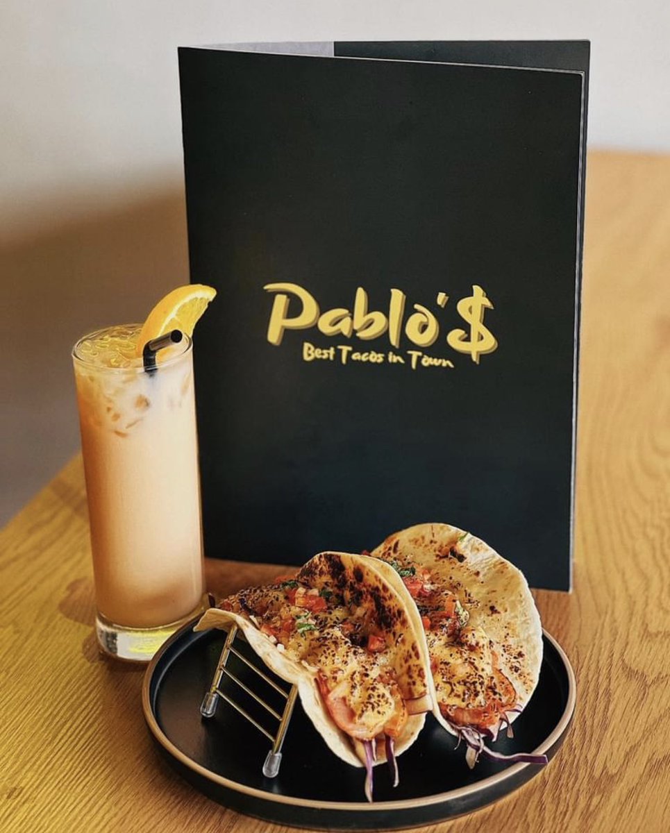 Created this back in 2020, now it’s probably one of the best tacos out there 🥵 best paired with a cold glass of Orange Lassi. Drop by Pablo’$ to try this combo out. “Ya Rou” x Orange Lassi
Instagram : @ _pabl0s_