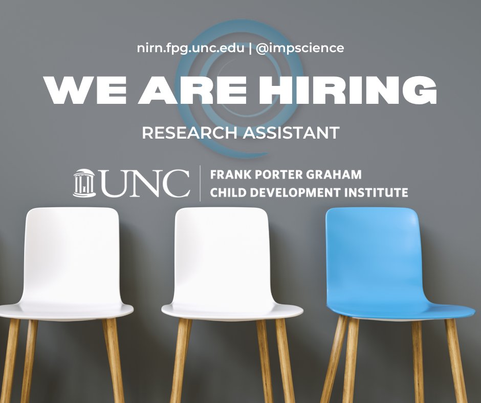 Become a NIRNian!!!!  We currently have an opening for a Research Assistant!
Posting closes Oct. 31st - don't delay!
unc.peopleadmin.com/postings/242354
#HiringAlert #ImpSci #ImpScience