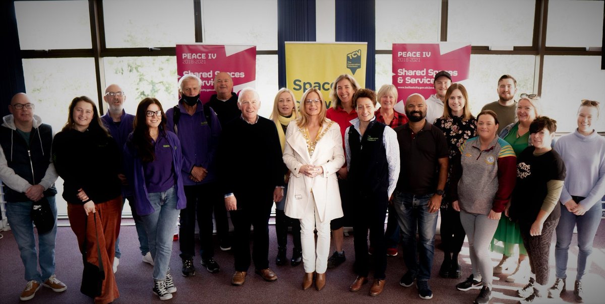 TCVNI were extremely proud to recently celebrate the achievements of the Forth Meadow Community Greenway, joined by some of our wonderful volunteers, community reps, project partners @VolunteerNow1 @SustransNI and Belfast Lord Mayor @CllrBlack #PeaceIV #joininfeelgood #volunteer