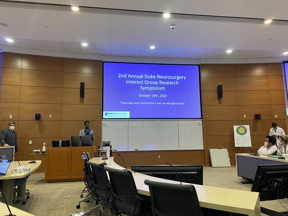 Awesome event with <a href="/duke_nsig/">Duke SOM Neurosurgery Interest Group</a> last night. There is so much interesting research being done by students, residents, and faculty. I’m glad to be a part of it! <a href="/Dukeneurosurg/">Duke Neurosurgery</a>