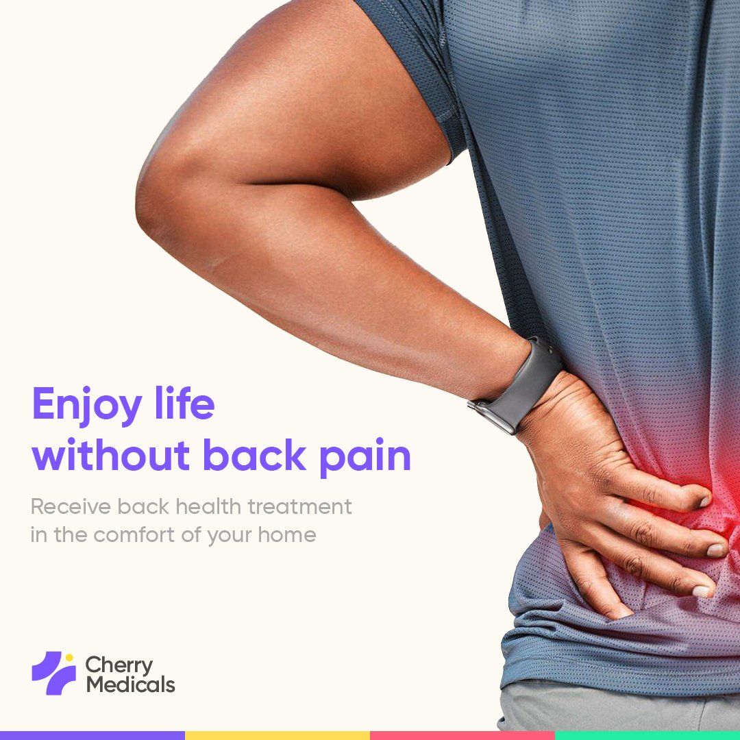 CherryMedicals's tweet photo. You can be free of back pain. Don't delay, book your appointment today and enjoy care in the comfort of your home.

#cherrymedicals #backpaintreatment #homebasedhealthcare #healthcareathome #EndSARSMemorial2 https://t.co/6BZHyPpYXV