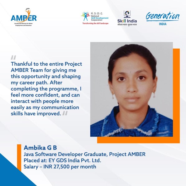 NSDC India On Twitter Ambika Joined Project AMBER To Start A Career nsdc-india-on-twitter-ambika-joined-project-amber-to-start-a-career