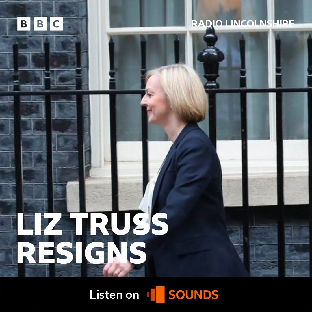 Liz Truss has resigned as Prime Minister. More to follow on air this afternoon ⬇️ bbc.in/LincsListenLive