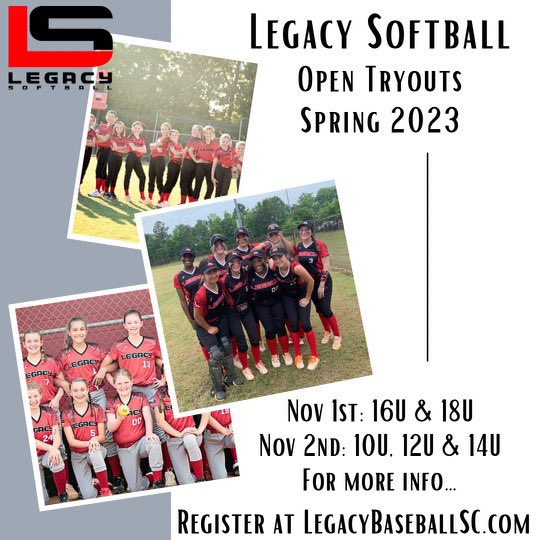 LegacySoftball5's tweet photo. Come be a part of the fastest growing softball organization in the area!   #morethansoftball https://t.co/I8CPPYEmk5