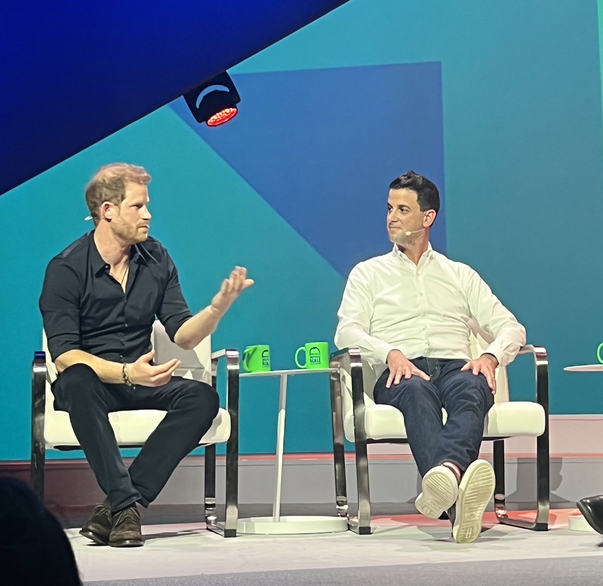 lalisgaviria's tweet photo. Challenging  the way we think about mental health was one of the most important sessions of the day @ #MastersOfScaleSummit and Prince Harry joined the conversation! 

As a CEO / Leader becoming a people officer is your most important role. How are you unlocking human potential? https://t.co/Gw2GLO2rvm