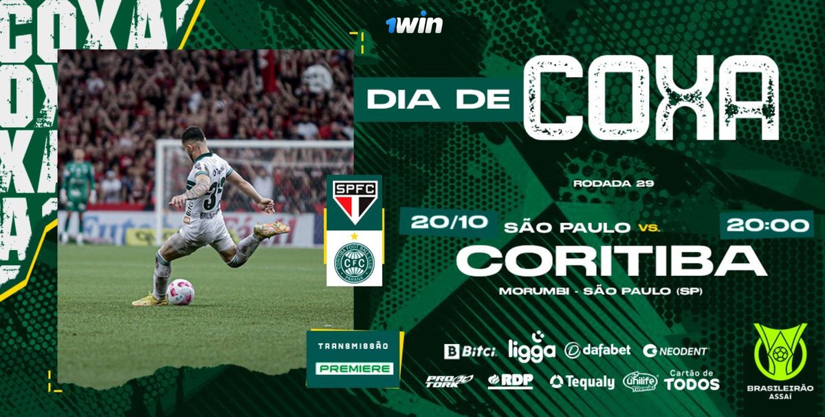 🔥#SPFCxCFC at Brasileiro Serie A MATCHDAY!🔥
⚽️Sao Paulo vs Coritiba
🕒11pm GMT

❗️Last 3 matches between the teams ended in draws!

🔗cutt.ly/0B0vbsy | #1win | #football