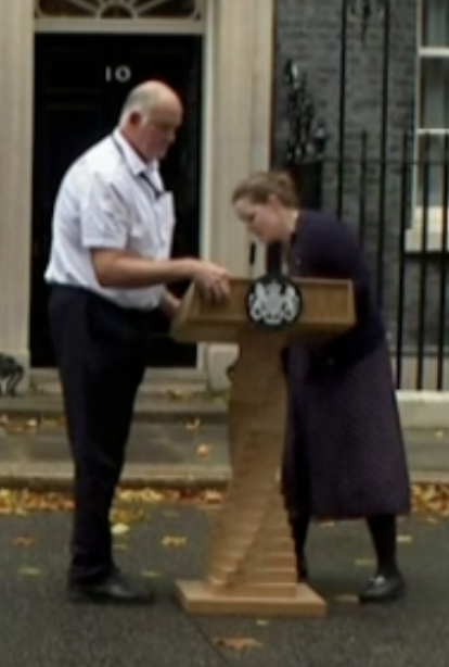 Well what do you expect when your podium is made out of <a href="/JENGA/">JENGA®</a>