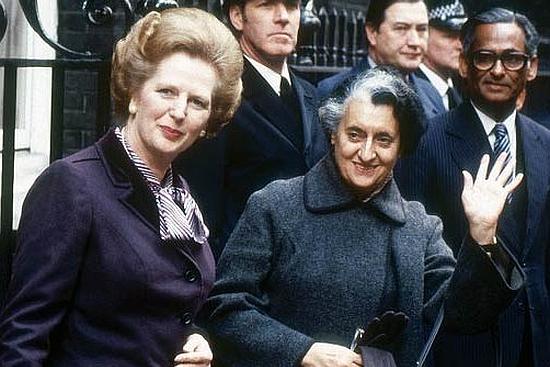 Margaret Thatcher With Indira Gandhi