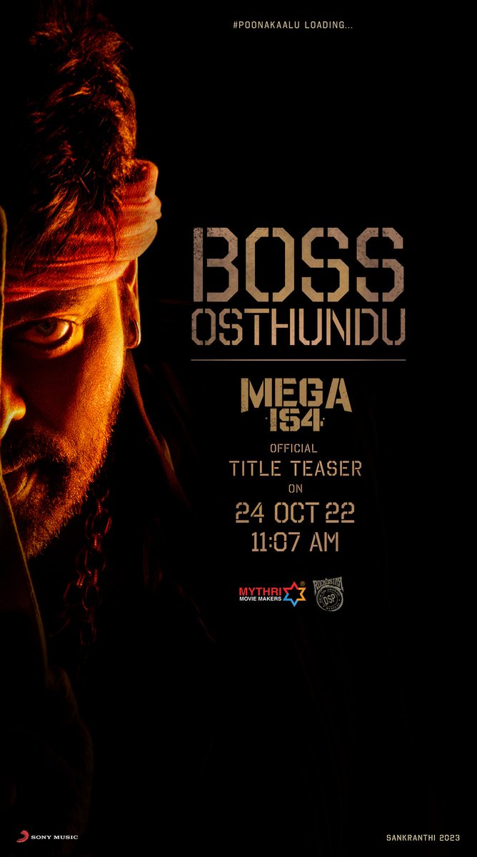 im_RCult's tweet photo. #BossMass ra lucchas 💥💥
#Mega154 title teaser on 24th oct 💪
#BossOstunnadu 🤙 https://t.co/WkUEDiF3Qb