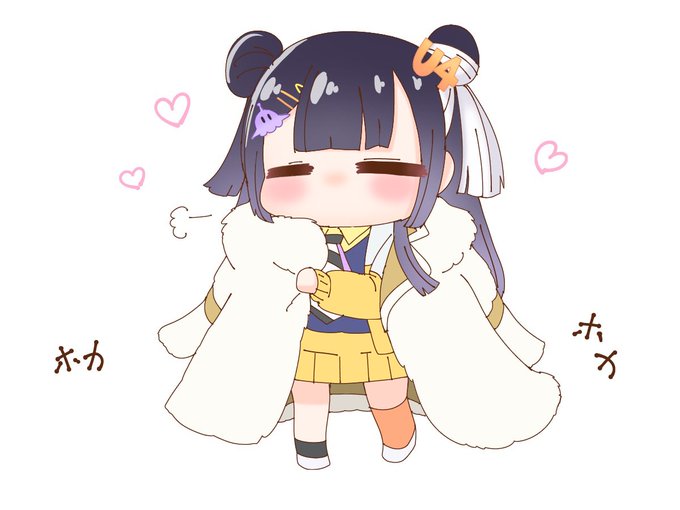 寒くなってきたのでお兄ちゃんのコートを羽織ってみるよちゅは ̖́- #Yotsuh_Art 