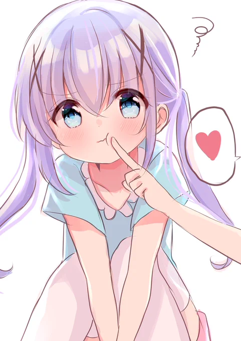 わーチノちゃんのほっぺぷにぷにだよー #gochiusa 