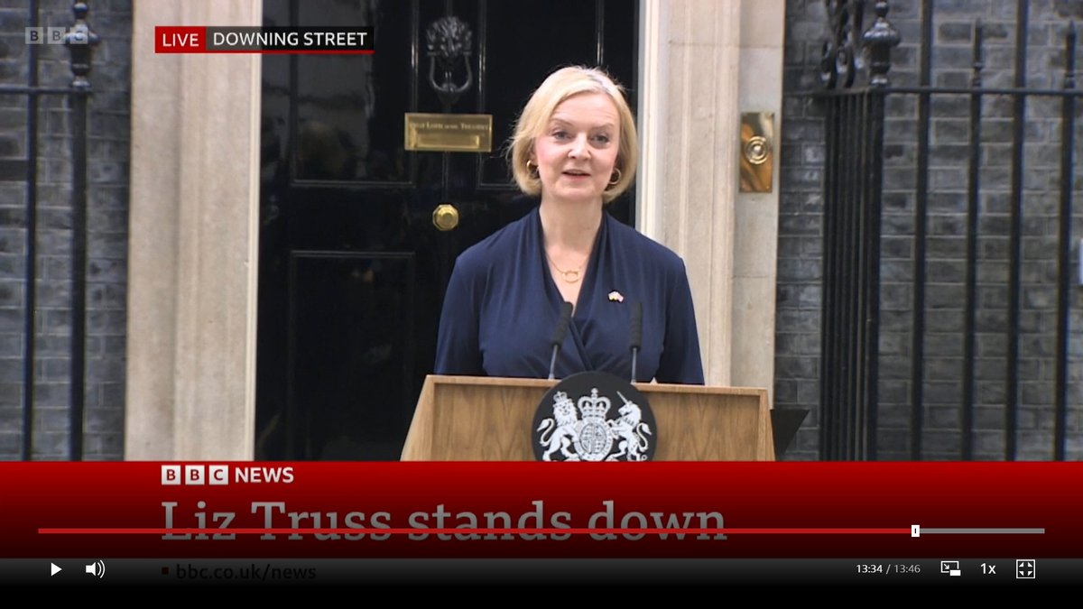 Truss looked quite relieved when she announced her resignation as PM - glimmer of a smile round her eyes?