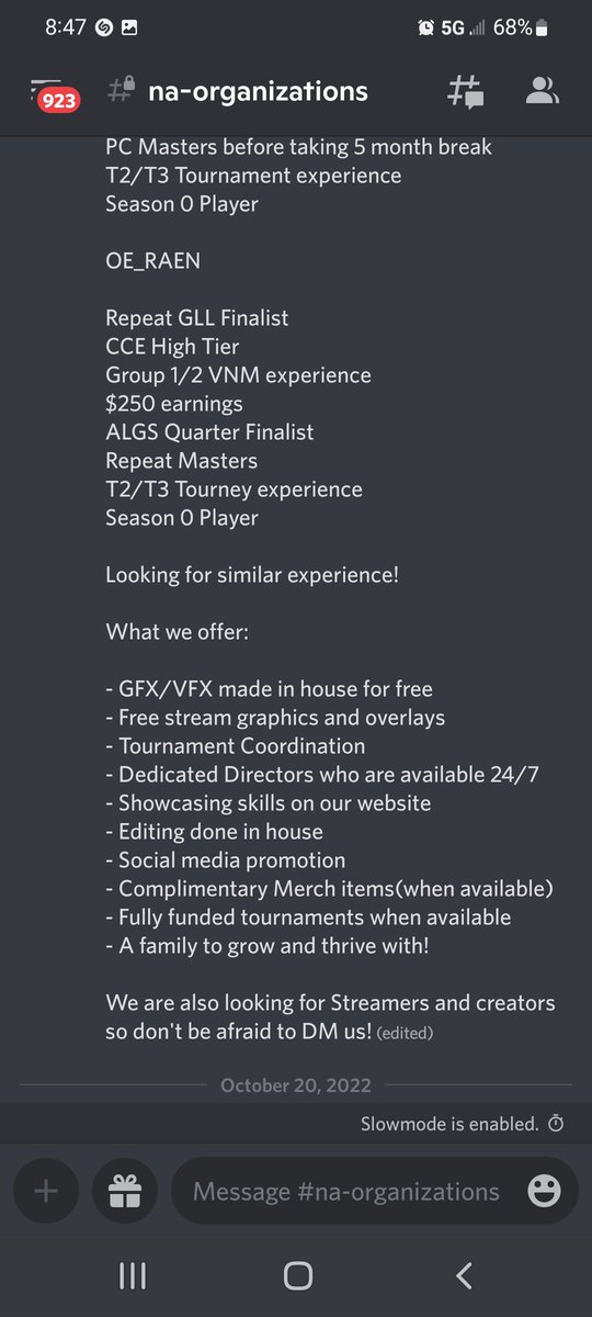 Overlooked_Ent's tweet photo. We're looking for experienced and we'll conditioned Apex Competitive players for the first time in a while! DM us for a tryout asap this spot won't last long! #ApexLegends @PlayApex @compapexfocus @APEX_COMPS #APEX #Apexๅ้ #twitch #twitchstreaming #compapex #competitive #TikTok https://t.co/Qg3SwBHWvf