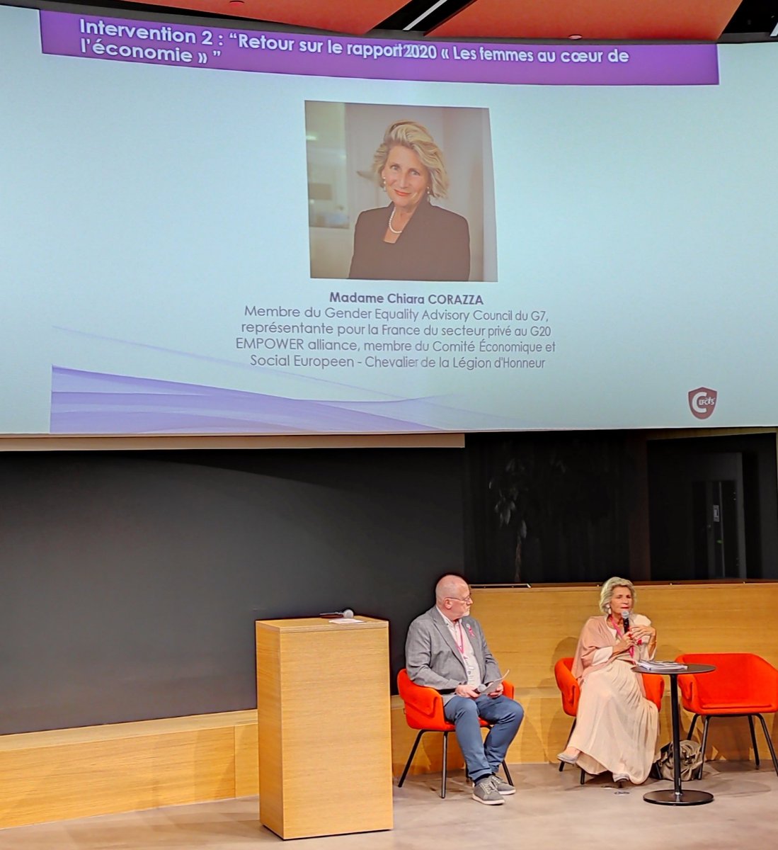 sdraperi's tweet photo. Une très jolie intervention de Madame  @ChiaraCorazzaWF au @CampusCyberFr #ECWD22 #CyberWomenDay https://t.co/k19SQZiVZO