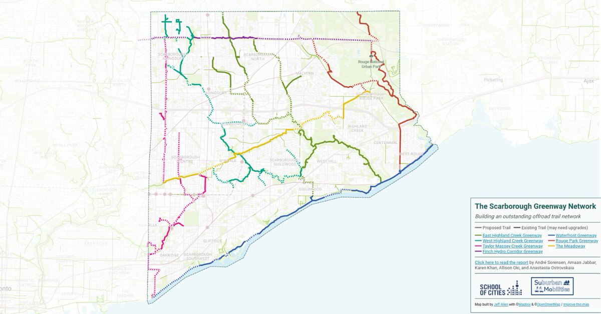 As a bonus, the School of Cities' Data Viz Lead (<a href="/JeffAllenMaps/">Jeff Allen @jamaps@mapstodon.space</a>) created an interactive map of The #Scarborough Greenway Network.

Explore: schoolofcities.github.io/scarborough-gr…