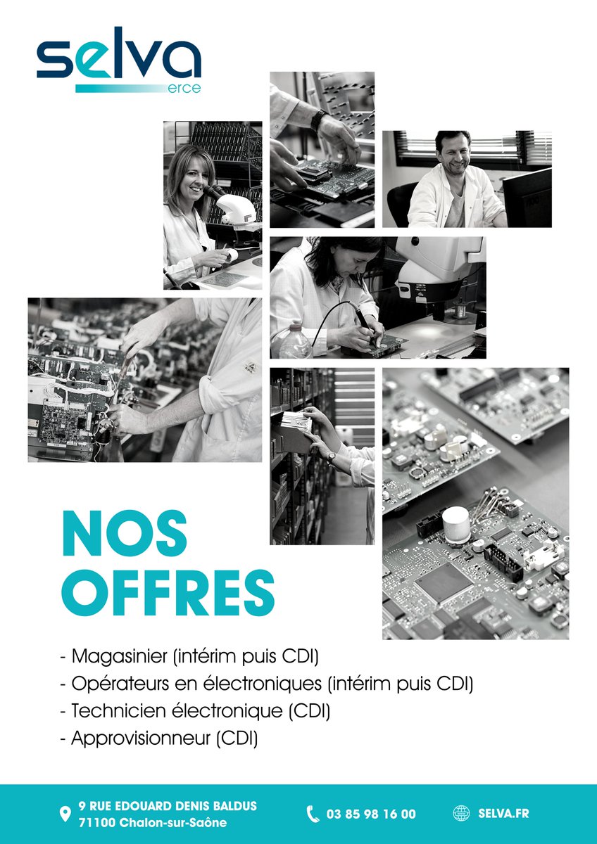 Selva_Elec's tweet image. [Salon de l&apos;emploi] 📢

Selva participe aujourd&apos;hui au salon de l&apos;emploi de Chalon-sur-Saône. Échangez avec nos collaborateurs, nous avons plusieurs postes à pourvoir . ⚙

 @Chalon_officiel 🚩

#recrutement #emploi #compétences  #électronique