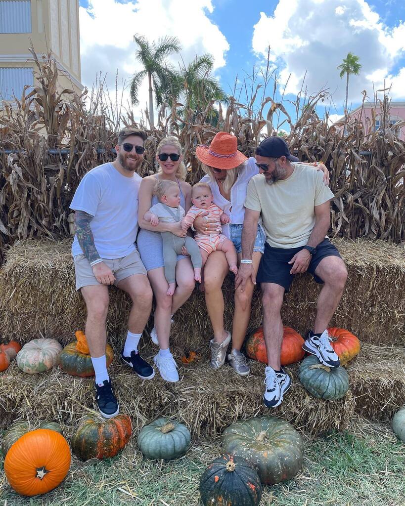 Good times with good peeps. Little dudes first pumpkin patch! 🎃