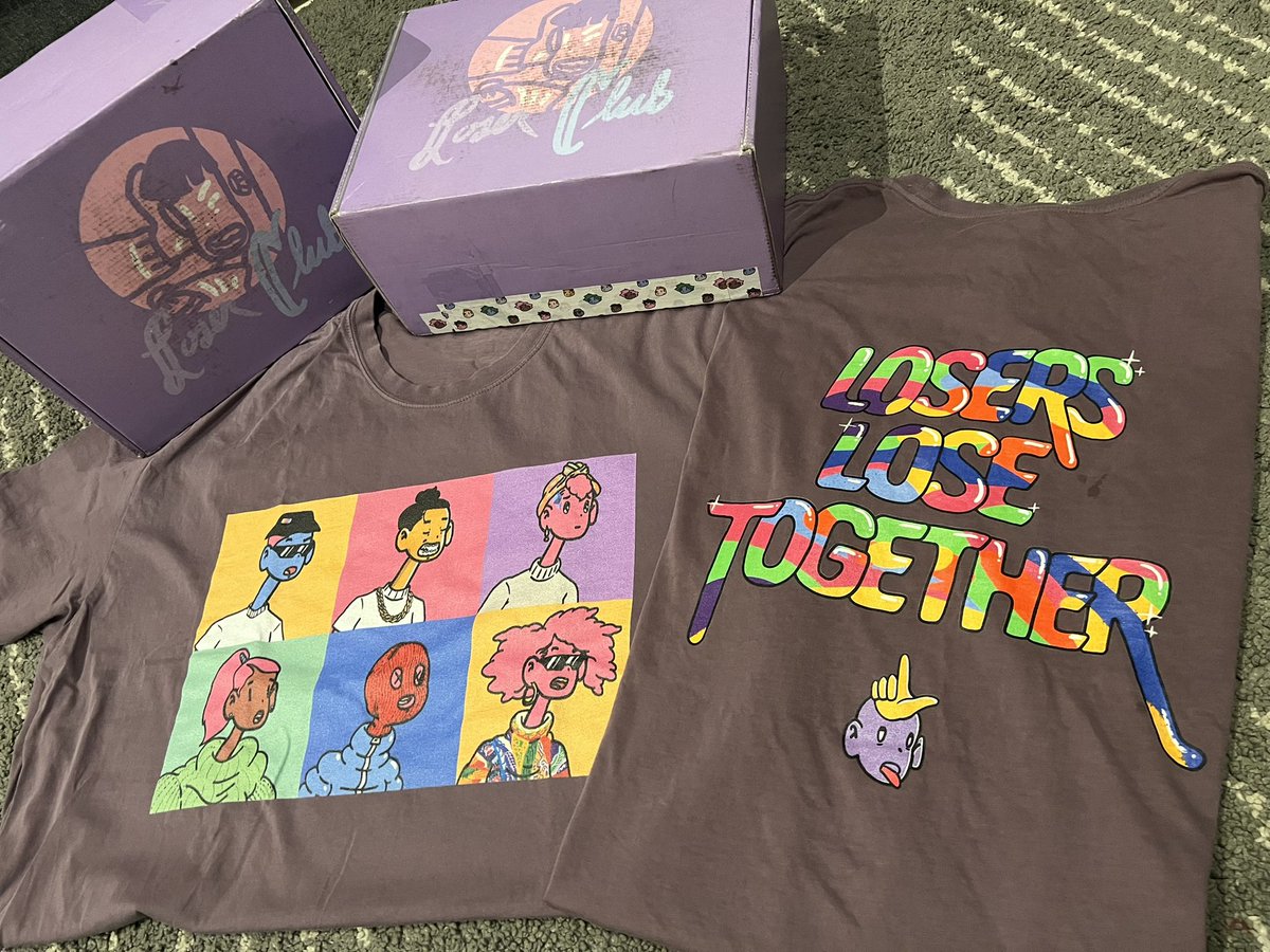 hxnze_'s tweet photo. It’s a Loser Love day for me.
💜 Amazing Loser Lounge spaces this morning. Kicked my day off strong 💪🏽
💜 @loserclubreborn merch arrived this afternoon. Unboxing coming this weekend w/ my boy @neilbo21_9817 
💜 Gifted my man @e4seh a Loser after a rug cos we look out for ea other https://t.co/FCu8UM9tub