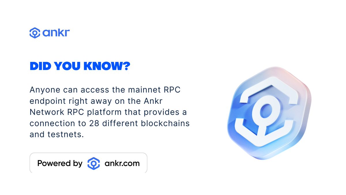 mrrpiusz's tweet photo. .@ankr have released the mainnet RPC connection for @AptosFoundation!
Start building on mainnet right away with instant & free access to the mainnet RPC ๐คฉย ๐จ
Learn more on mainnet RPC release here โฌ๏ธ
#ankr #web3 #Ankbassador #blockchain https://t.co/ODWbPF18us