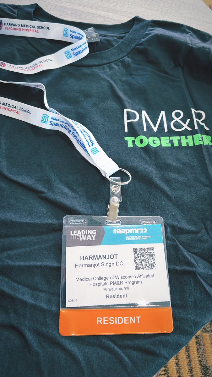 HarmanASingh's tweet photo. First conference as a #physiatry resident at @AAPMR ! Pumped for a weekend in Baltimore🫡 https://t.co/CTVgw83Kp4