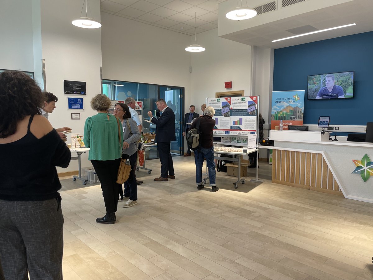 Networking lunch, sampling and company displays ahead of the tours of @AberInnovation this afternoon, at the Future Foods Dissemination event.