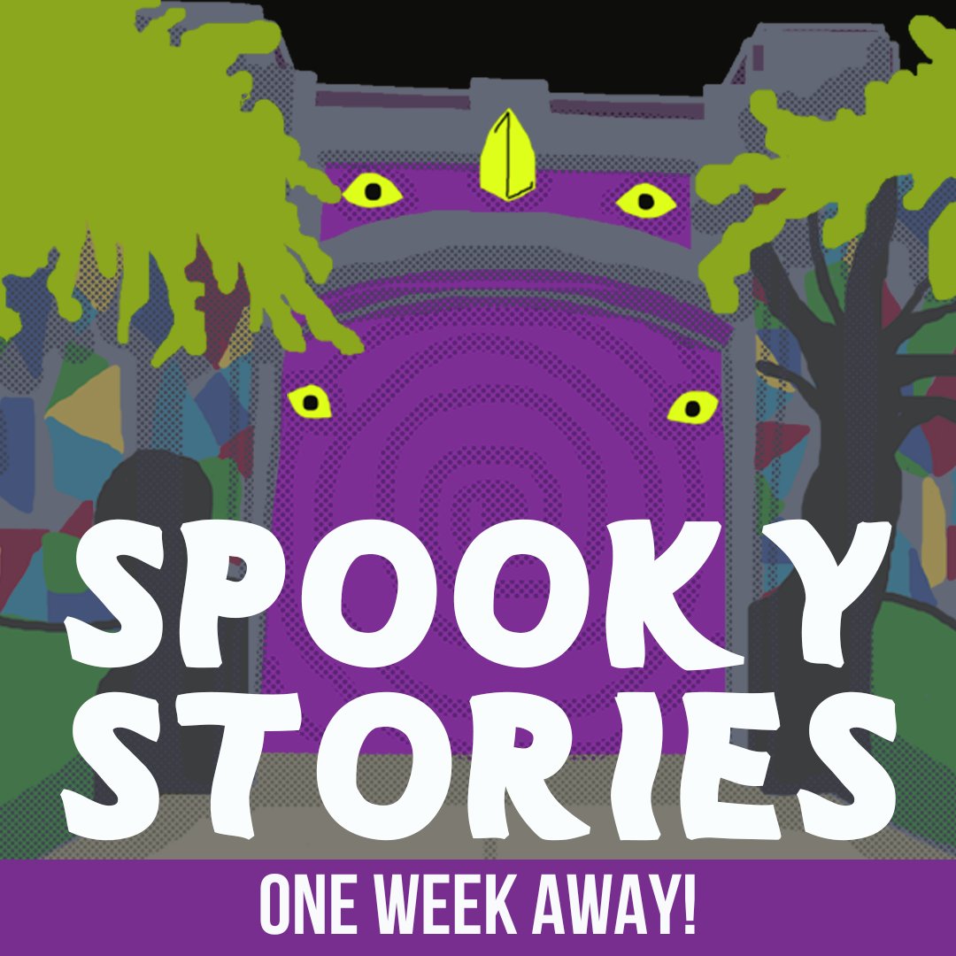 We're one week away from Spooky Stories! Join us for an evening of spooky fun in our Main Gallery on October 27 from 5:30-7:30 PM. We encourage families to show up in costume to listen to storytellers share creepy, kid-friendly tales. Grab a take-home craft kit on your way out!