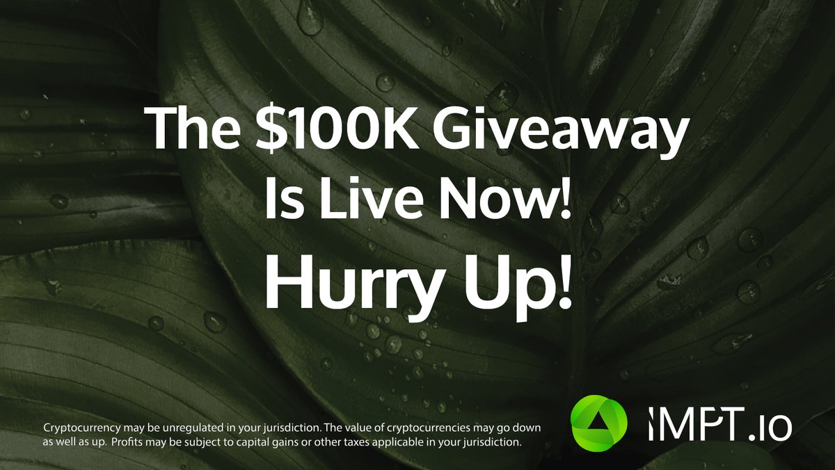 🚨 Massive News! 🚨
 
🤯 The #IMPT Giveaway Is Live! Don’t Miss Out! 🤯
 
✅ Prize Pool: $100K
✅ Conditions: You must hold at least the equivalent of $100 of $IMPT
 
🚀 bitesly.io/box_56f01b4d42…