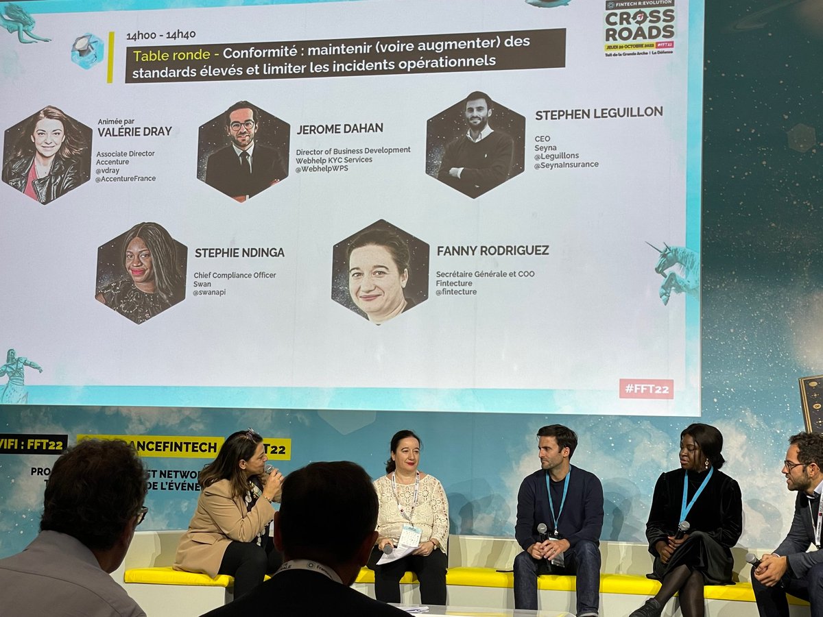 #FFT22 Merci Stephie Ndinga, Chief compliance officer chez <a href="/swanapi/">Swan</a> qui a brillamment expliqué l’importance d’avoir des structures risques et conformité robustes.👏