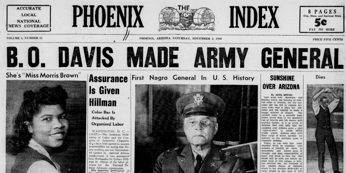 Benjamin O. Davis, Sr. was named the first African American general in the U.S. Army on this day in 1940. chroniclingamerica.loc.gov/lccn/sn9606086… #ChronAm #OTD