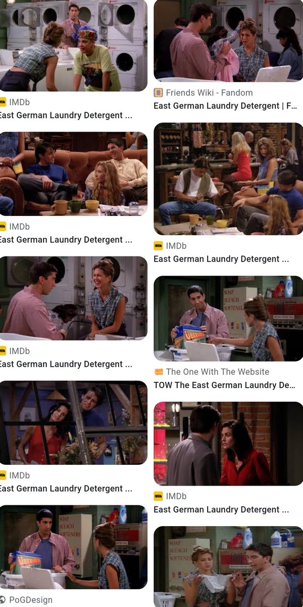 The One With The East German Laundry Detergent aired 28 years ago 10/20/94 Season 1 Episode 5 overall watched by 18.6 million people Directed by Pamela FrymanWritten by Jeff Greenstein and Jeff Strauss