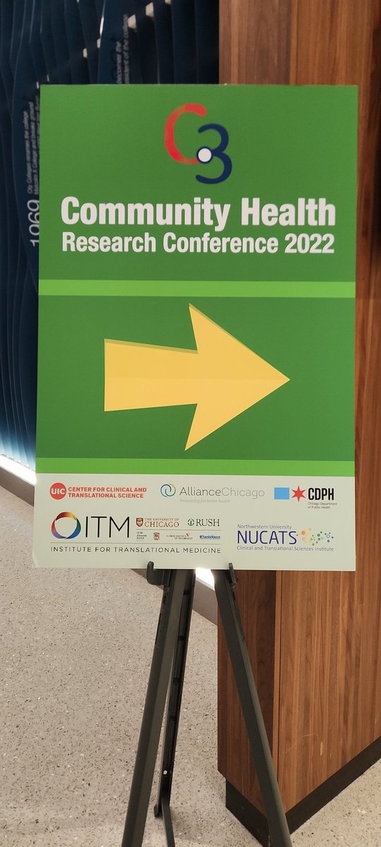 T - 30MIN until the Community Health Reasearch Conference! So excited to learn about all the great work being done by CBOs in Chicago! #healthequity #communityengagement @NUCATSInstitute @JenBrownARCC @ConsortiumC3