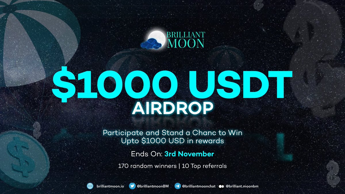 📢🚀 1000USDT Airdrop 🔥

Join the #BrilliantMoon #crypto community to get the latest market content and market updates. Follow our journey to the moon😋

✅️Complete all the tasks given and get a chance to win a 1000 USDT.
Check the link 👇

t.me/BrilliantMoonA…