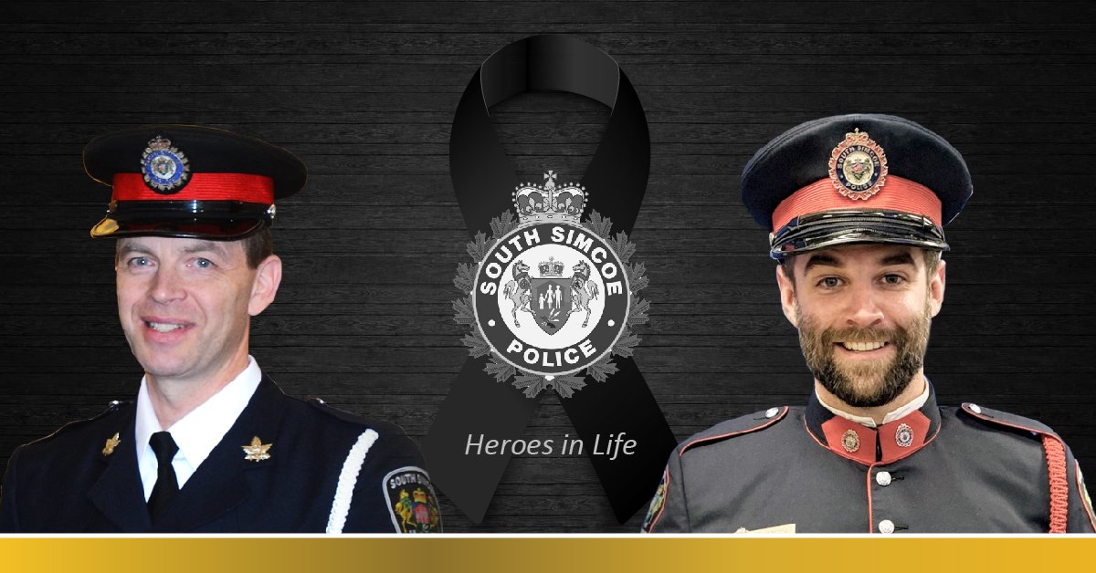 SouthSimcoePS's tweet image. Today we gather to honour our fallen heroes, Constables Morgan Russell and Devon Michael Northrup. A livestream link to view the funeral service is below.
 youtu.be/Ymgv5YOo0Qg
#HeroesInLife