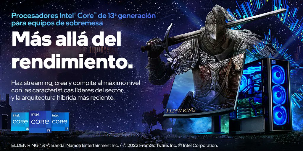 antartimedia's tweet photo. Los procesadores Intel® Core™ de 13ᵃ generación dan rienda suelta a las características con las que optimizar los juegos más exigentes de hoy en día y cuentan con mayor capacidad de multitarea para trabajar y jugar al mismo tiempo ➡️ https://t.co/6UEV8K9t9q https://t.co/hQ4TVpYna4