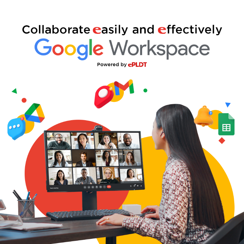 ePLDT's tweet photo. Looking for a quick solution to boost employee productivity no matter where they are?

Google Workspace is the right tool for you and your team members. An integrated workspace to transform your workplace and enhance efficiency!