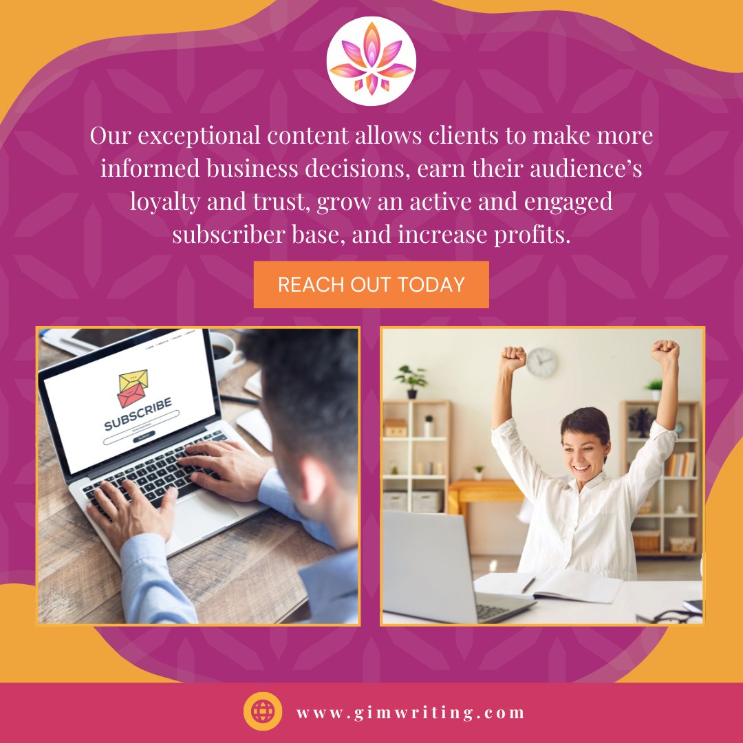 GimContent's tweet photo. 🌸We can create amazing content that enables our clients to make better-informed business decisions, gain the loyalty of their audiences, expand an engaged subscription base, and boost earnings.  

☎ | 716-994-4467
🌐 | https://t.co/j58x3GrTj2

#contentmarketing https://t.co/l1hF7RgqUt