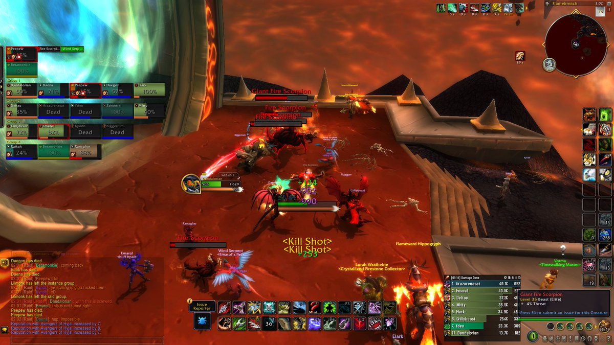 MrGMYT's tweet image. Well, that was a complete shitshow. Couldn't even get past the trash, the scaling seems super bugged.
@WarcraftDevs