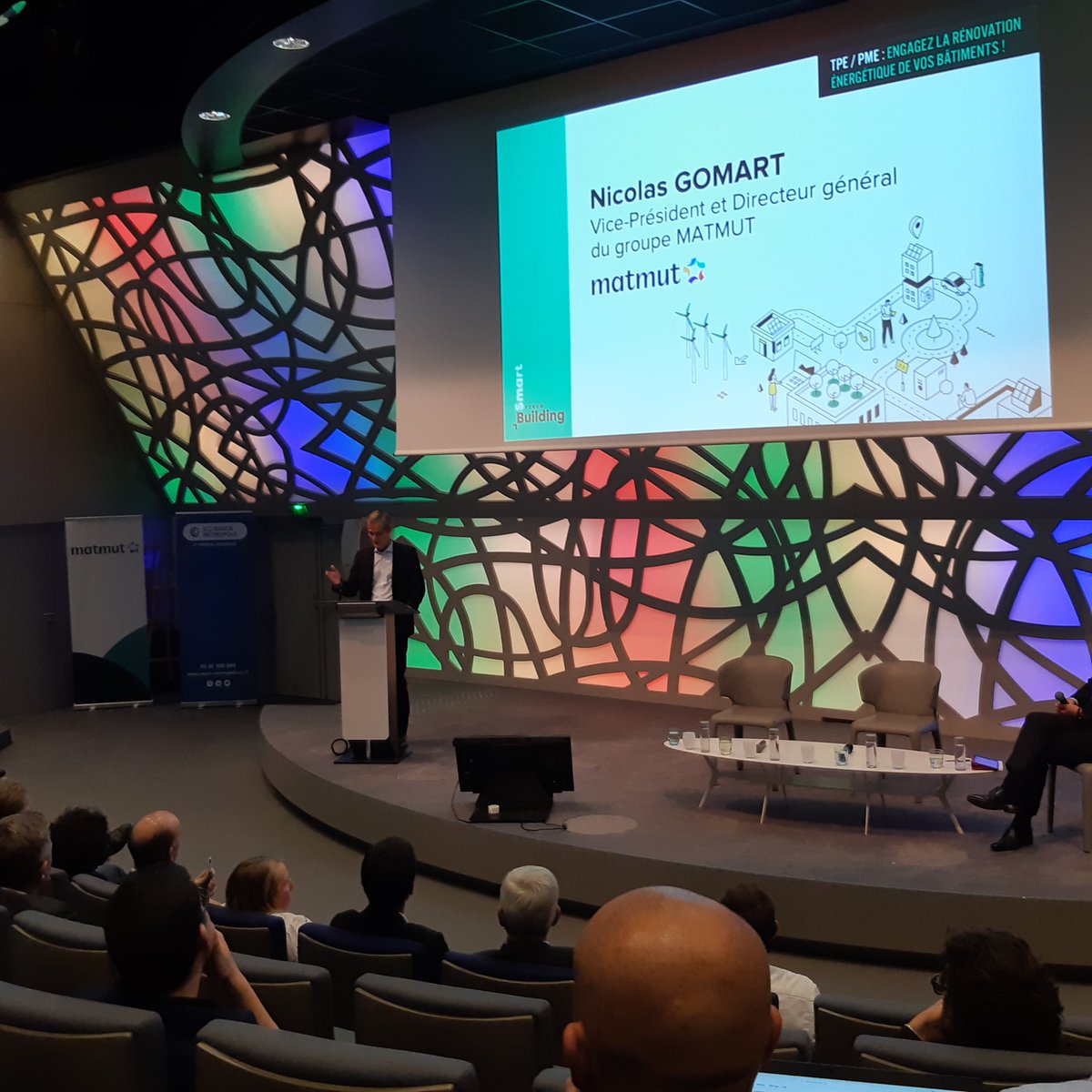 OstynOlivier's tweet photo. #forum #smartbuilding organisé dans les locaux @Matmut
.Engagez la rénovation énergétique de vos bâtiments.
Discours introductif de @NicolasGomart @CCIRouenM #renovationenergetique #ademe #decarbonation #energiesrenouvelables #entreprises #basseconsommation #enedis https://t.co/EyeP7IEgP4