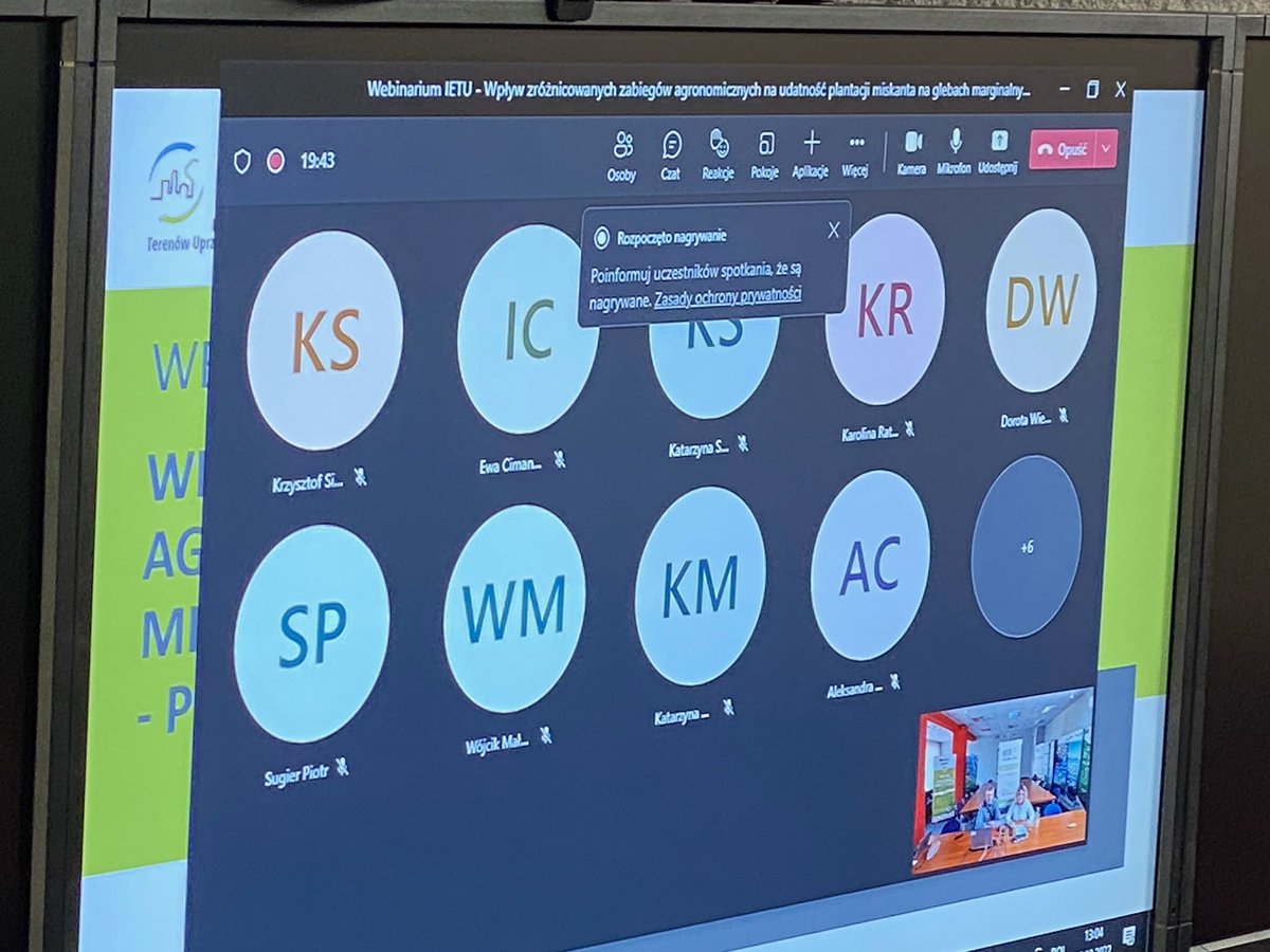 IETU_PL's tweet photo. Dziękujemy za udział w webinarium ➡️Wpływ zróżnicowanych zabiegów agrotechnicznych na udatność plantacji miskanta na #glebymarginalne - projekt Miscomar+ - J. Krzyżak, @IETU_PL 
Prezentacja oraz nagranie dostępne będą na https://t.co/NzfnDxzEz5
#miskant #bioenergia #Miscomar https://t.co/qwB4h3CZuM